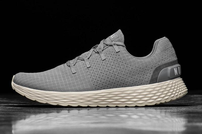 Nobull Cloud Ivory Ripstop Runner Men's Running Shoes Grey | USA R1086V